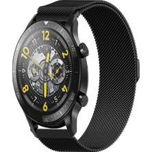 Tagomoon Realme Watch 2 / 2 Pro / S / S Pro ile Uyumlu Kordon Hasır Metal Örgü Mıknatıslı Milano Kayış