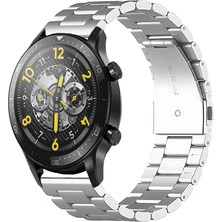 Tagomoon Realme Watch 2 / 2 Pro / S / S Pro ile Uyumlu Kordon Baklava Model Paslanmaz Çelik Metal Kayış