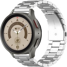 Kreton 
samsung Galaxy Watch 4 5 5pro 6 ile Uyumlu Kordon Klasik Baklava Model Paslanmaz Çelik Metal Kayış