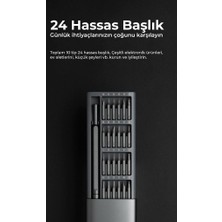Shaza 24 Parça Hassas Tornavida Seti - Mıknatıslı Alüminyum Kasa Telefon, Pc vb. Tamir Seti