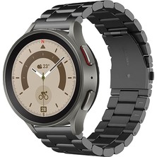Kreton 
samsung Galaxy Watch 4 5 5pro 6 ile Uyumlu Kordon Klasik Baklava Model Paslanmaz Çelik Metal Kayış