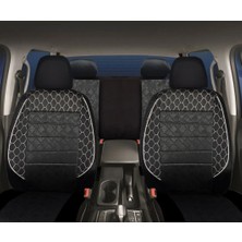 Hyundai HD72 Uyumlu Gri Oto Koltuk Kılıfı (Tam Takım Ön Arka Araç Koltuk Kılıfı)