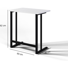 Laptop Sehpası, Bilgisayar Masası , Çalışma Masası  60x40cm  Beyaz