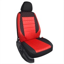 Fort Fiesta Cool Uyumlu Kırmızı Oto Koltuk Kılıfı (Tam Takım Ön Arka Araç Koltuk Kılıfı)