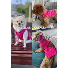 Salya Store Yeni - Fuşya Renk Kot Köpek Yeleği - Küçük Irklar Için Şık ve Rahat Yelek (0-15KG)