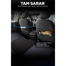 Honda Civic 1.6 Uyumlu Mavi Oto Koltuk Kılıfı (Tam Takım Ön Arka Araç Koltuk Kılıfı)