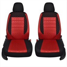 Opel Corsa Edition Uyumlu Kırmızı Oto Koltuk Kılıfı (Tam Takım Ön Arka Araç Koltuk Kılıfı)