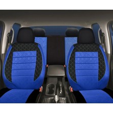 Dacia Dokker Uyumlu Mavi Oto Koltuk Kılıfı (Tam Takım Ön Arka Araç Koltuk Kılıfı)