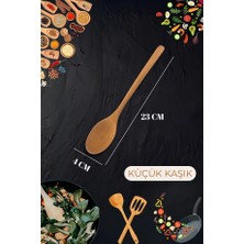 1 Adet 23 cm Vernikli Bambu Kaşık – Mama ve Sos Hazırlığına Uygun, Tekli Ahşap Kaşık, Çizmez