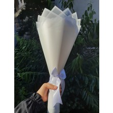 30 Lu LED Işıklı Solmayan Gül Buketi Beyaz Gül Dışı Beyaz