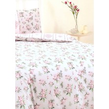 Özdilek Tek Kişilik Nevresim Takımı Ranforce Pembe Çiçekli