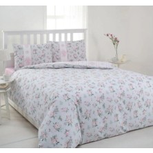 Özdilek Tek Kişilik Nevresim Takımı Ranforce Pembe Çiçekli