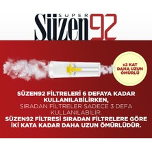 Süzen 92 SÜZEN92 Slim Sigara Filtresi Ekonomik Poşet 540'LI + Adaptör 60'lı (Özel Seri)