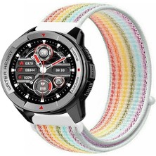 Tagomoon Mibro Watch X1 ile Uyumlu Kordon Kumaş Desenli Cırt Cırtlı Spor Kayış