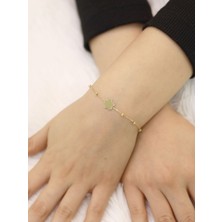 14 Ayar Altın Dorikalı Papatya Bileklik