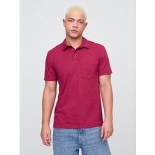 Gap Erkek Koyu Pembe Cepli Polo T-Shirt