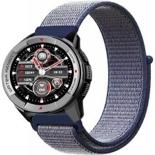 Tagomoon Mibro Watch X1 ile Uyumlu Kordon Kumaş Desenli Cırt Cırtlı Spor Kayış