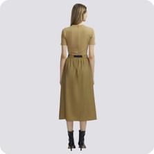 Kumaş Mix Midi Elbise S0008
