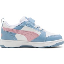 Puma Rebound V6  Beyaz-Pembe Çocuk Günlük Ayakkabı