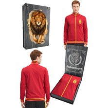 Galatasaray Orijinal Lisanslı Sarı Kırmızı 5 Yıldızlı Sweat Gs Aslan Baskılı Hediyelik Ahşap Kutulu