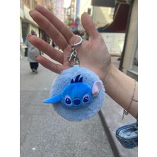 Mavi Stitch Peluş Aynalı Anahtarlık