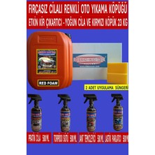 Fırçasız Cilalı Oto Yıkama Şampuanı +Pratik Cila+Torpido Sütü+Lastik Parlatıcı+Jant Temizleyici.