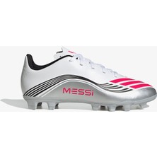 Adidas F50 Messi Club Firm-Multi Ground Çocuk Beyaz Çim Saha Kramponu.-