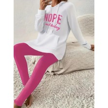 Mall Of Gkc Kadın Uzun Kollu Kapşonlu Bağcıklı Viskon Iki Iplik Sweat