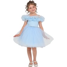 Kız Çocuk Omuzu Askılı Düğün Kına Nişan Nikah Doğum Günü Özel Gün Abiye Elbise