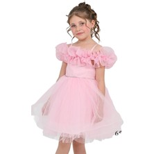 Kız Çocuk Omuzu Askılı Düğün Kına Nişan Nikah Doğum Günü Özel Gün Abiye Elbise