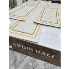 3'lü Yatak Odası Halısı Beyaz Gold Argın Halı