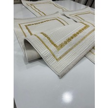 3'lü Yatak Odası Halısı Beyaz Gold Argın Halı
