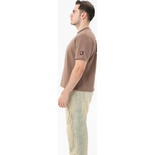Roun Baskılı Kahverengi Boxyfit T-Shirt