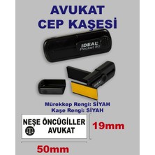 Avukat Cep Kaşesi Pocket-80 (50mm*19 mm) Siyah Keçeli Siyah Kaşe