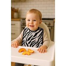 Ender Home Wild Spirit 2'li Zebra Desenli Bebek Mama Önlüğü – Sıvı Geçirmez  %100 Pamuk 25x40 Cm