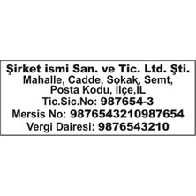 Şirket/Firma Cep Kaşesi Pocket-80 (50mm*19 mm) Siyah Keçeli Siyah Kaşe