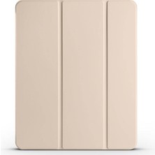 iPad Air 13 2025 M3 Znth Smart Cover Kalem Bölmeli Standlı 1-1 Kılıf - Gold