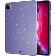 iPad Pro 11 2020 (2.nesil) Simli Parlak Görünümlü Uyumlu Znth Tablet Koton Kılıf-Derin Mor