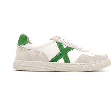 Kadın Sneaker ( Günlük) RC-25Y-006-M44 John May Beyaz Cilt-Yeşil Süet