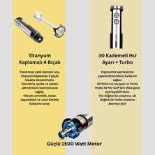 El Blender Seti Inox Doğrayıcı Kahve ve Baharat Öğütücü Patates Ezici 1500 Watt