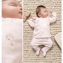 Kız Bebek Takımı %100 Pamuk Çiçek Detaylı (1-6 Ay Arası Patikli , 6-12 Ay Arası Patiksiz)