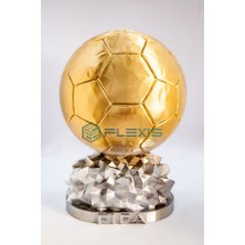 Flexıs We Make It Possıble For You Isminize Özel Fıfa Ballon D'or Maketi 15 cm Hediyelik Gold Kaplama