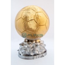 Flexıs We Make It Possıble For You Isminize Özel Fıfa Ballon D'or Maketi 15 cm Hediyelik Gold Kaplama
