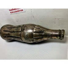 20 cm Yüksekliğinde 238 gr Ağırlığında 925 Ayar Gümüş Coca Cola Şişesi Formunda Obje