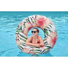 Bestway Tropikal Desenli Simit 119 cm 