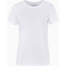 Kadın Detay Logolu T-Shirt - Beyaz