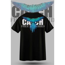 Bluebird Sırt Baskılı Unisex T-Shirt/tişört - Tüm Yaş Grupları