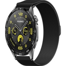Tagomoon Huawei Watch Gt4 46MM Uyumlu Kordon Hasır Metal Örgü Mıknatıslı Kayış