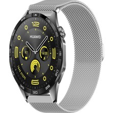Tagomoon Huawei Watch Gt4 46MM Uyumlu Kordon Hasır Metal Örgü Mıknatıslı Kayış