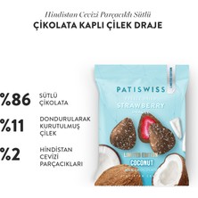 Patiswiss Sütlü Çikolatalı Hindistan Cevizli Çilek Draje 50g x 4 Adet